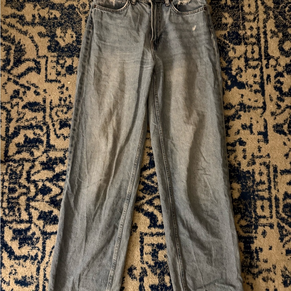 H&M Women's Straight Leg Gray Jeans